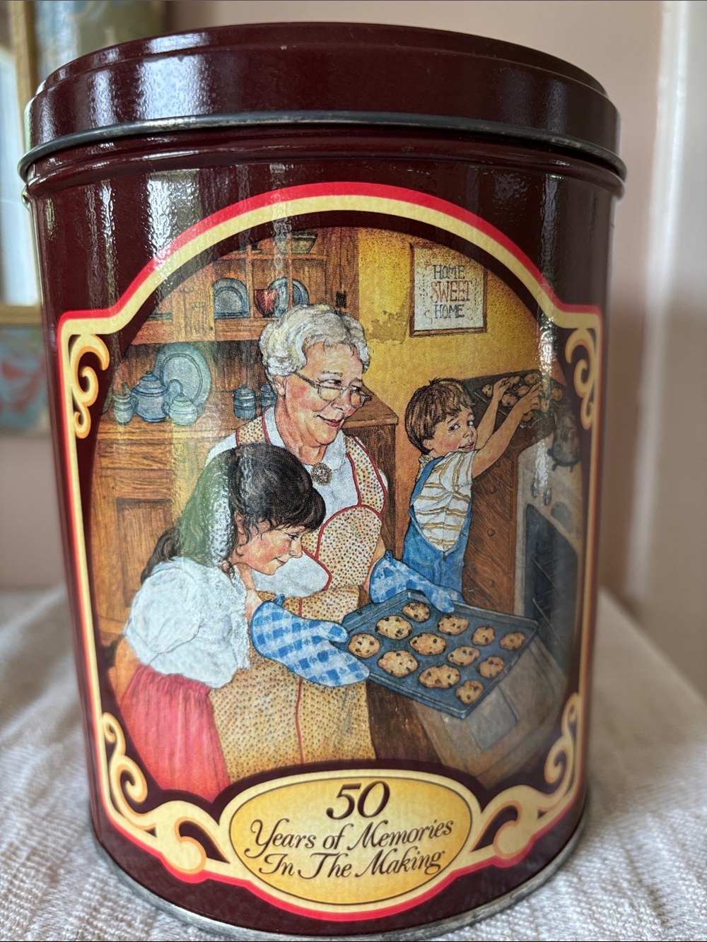 Collectible Vintage 1989 Nestle Toll House Morsels Cookie Tin 50 Years